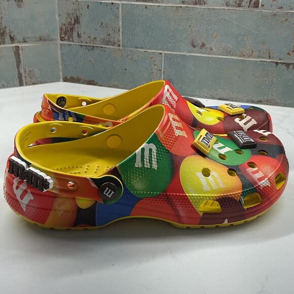 M&M Multicolor Crocs Mens Size 10 With  M&M Jibbitz Charms main image 5